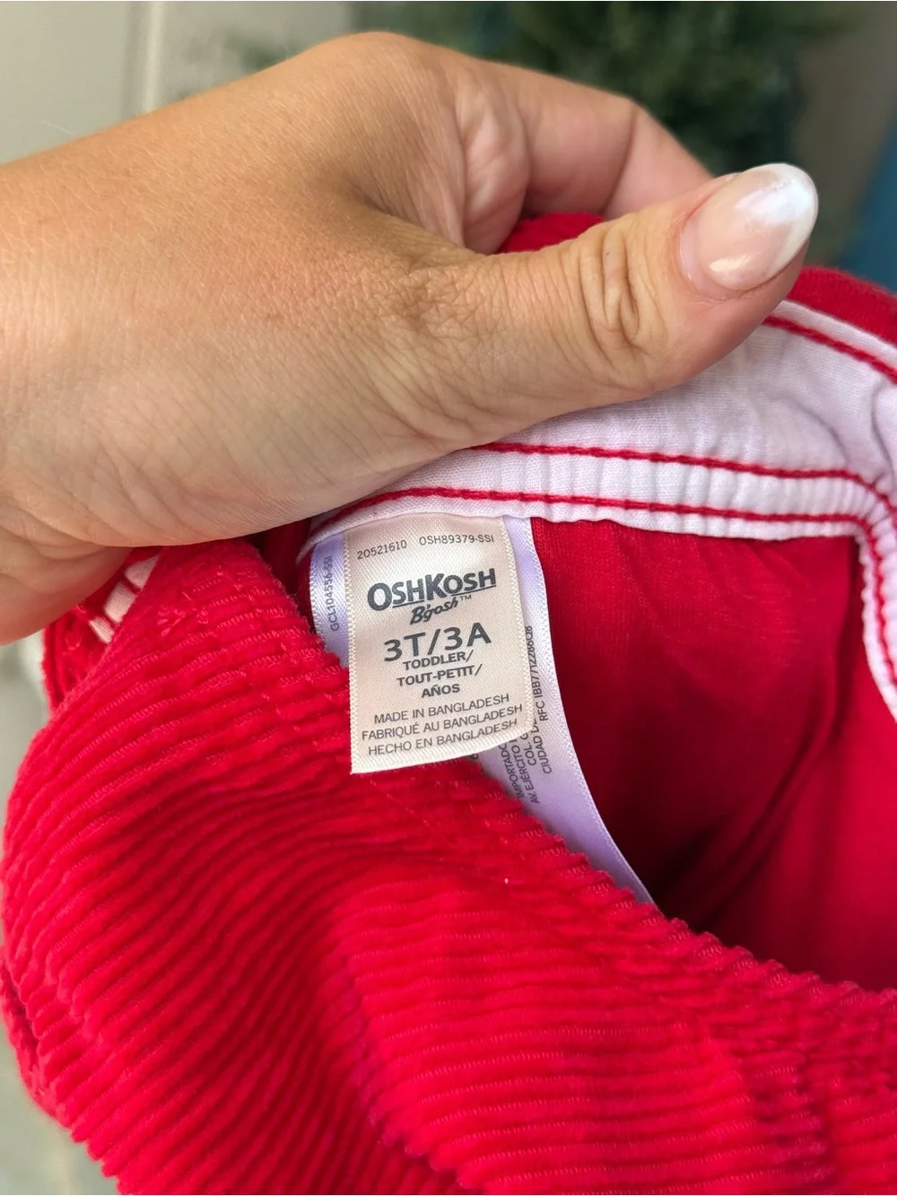 Vintage OshKosh B'gosh Bright Red Corduroy Overalls for Kids